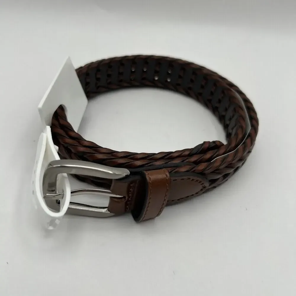 NWT Crown & Ivy Boys‎ Kids Braided Belt Size M ( 7-10 ) NEW Brown